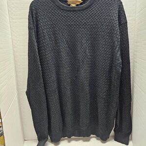 Tricots Raphael Mens Collection 70% Silk Blend Crew Pull Over Sweater L Large